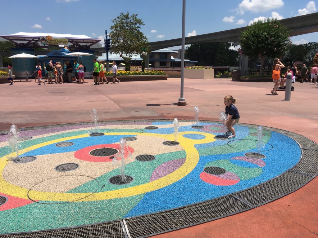 Splash Pad at Innovations Pavilion at Epcot Walt Disney World